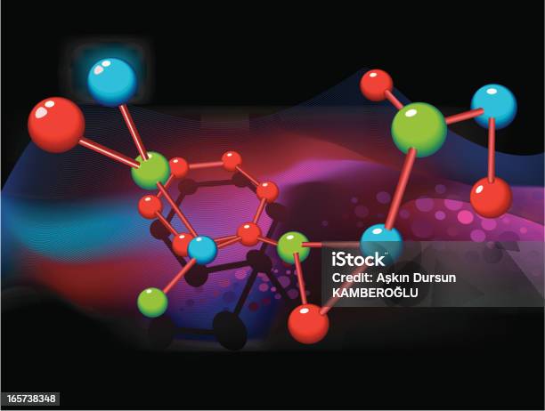 Molekül Struktur Stock Vektor Art und mehr Bilder von Abstrakt - Abstrakt, Abstrakter Bildhintergrund, Atom