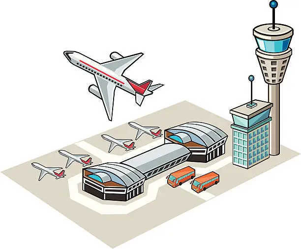 Vector illustration of airport