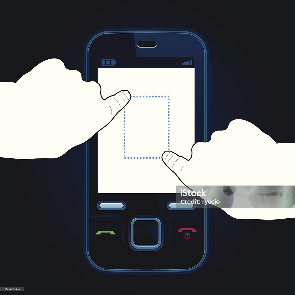 Telefon z ekranem dotykowym - Grafika wektorowa royalty-free (Abstrakcja)
