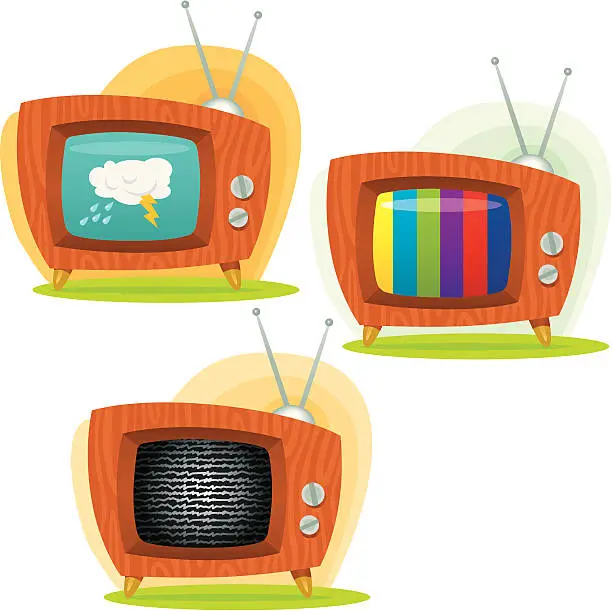 Vector illustration of Retro Televisions