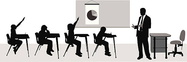 ilustraciones, imágenes clip art, dibujos animados e iconos de stock de clase'nkids - focus on shadow computer graphic learning black