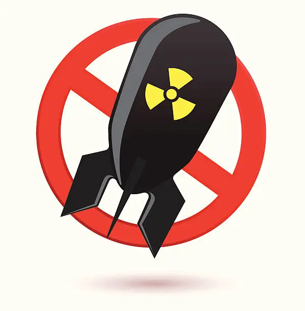 Vector illustration of No to nukes