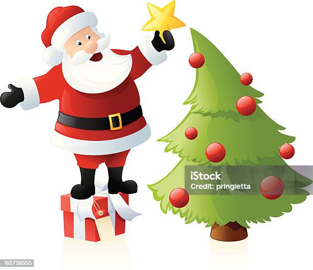 Santas Tree Stock Illustration - Download Image Now - Celebration Event ...