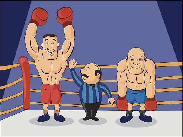 Vector illustration of boxer champion
