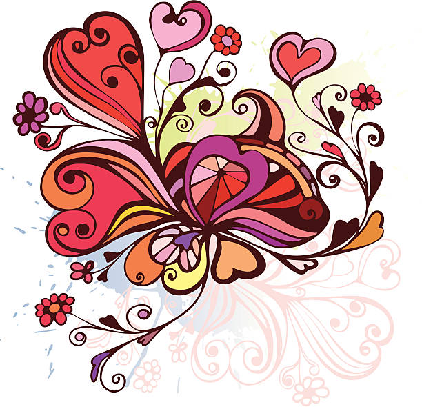 Floral decoration vector art illustration