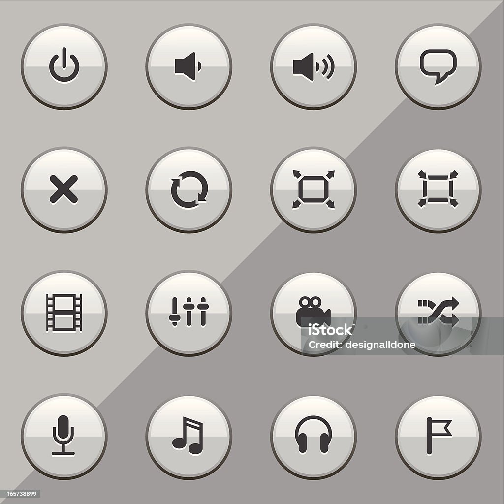 Programable Media Buttons Media Interface Buttons Stock Illustration - Download Image Now - DVD ...