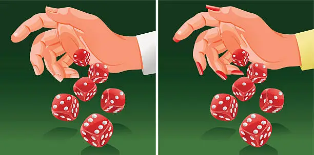 Vector illustration of Throwing Dice