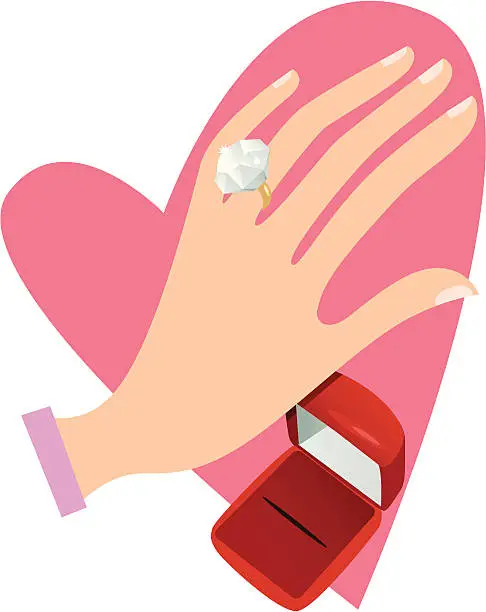 Vector illustration of Engagement Ring
