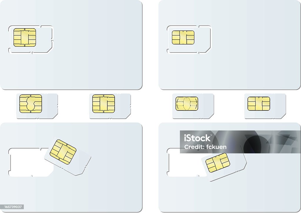 Blanco tarjeta SIM - arte vectorial de Comunicación libre de derechos