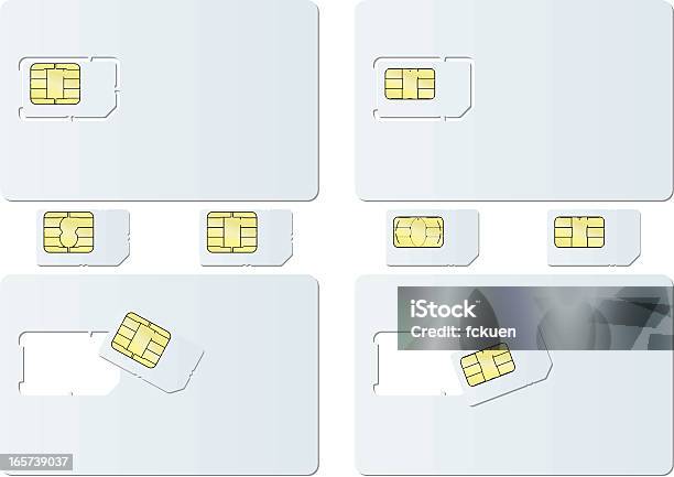 Blank Carte Sim Vecteurs libres de droits et plus d'images vectorielles de Carte SIM - Carte SIM, Carte téléphonique, Communication