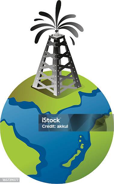 Vetores de World Seriesbig Petróleo Gusher e mais imagens de Combustível fóssil - Combustível fóssil, Conceito, Geração de Combustível e Energia