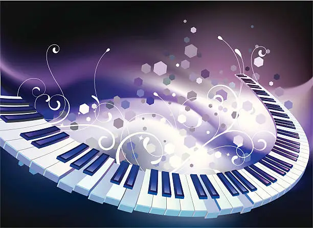 Vector illustration of color of music