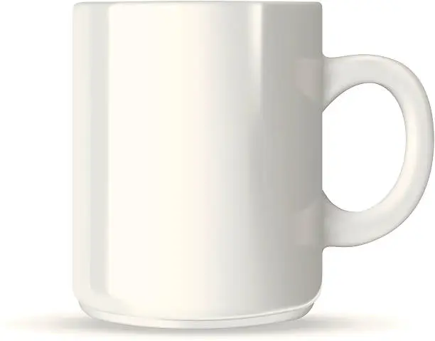 Vector illustration of White coffee mug