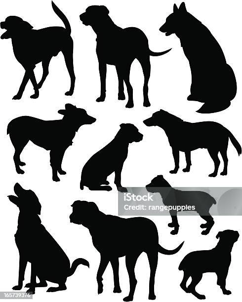 Plus Les Chiensnbsp Vecteurs libres de droits et plus d'images vectorielles de Chien - Chien, Assis, Agent de sécurité