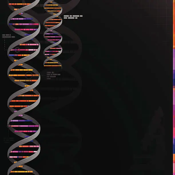 Vector illustration of DNA Genetics Science Background