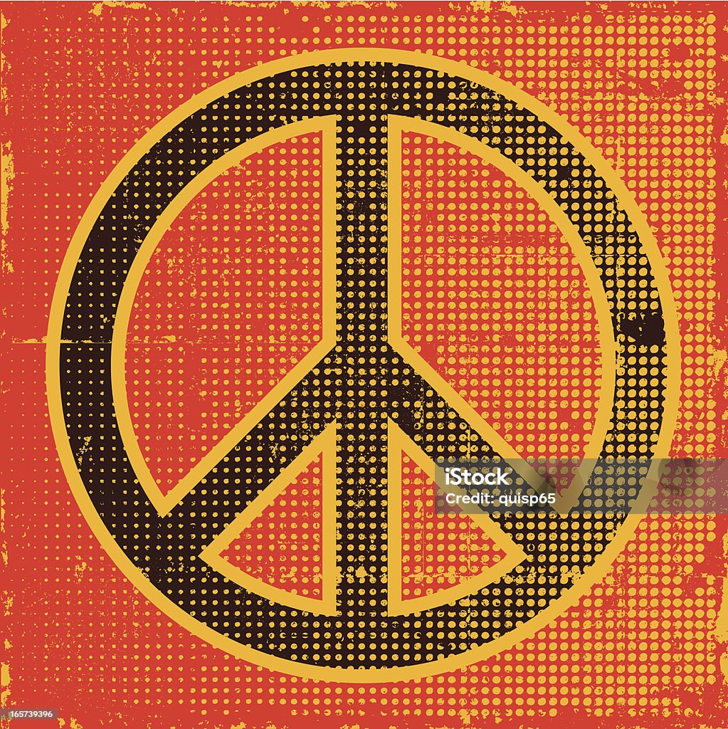 Simbolo della pace in pericolo - arte vettoriale royalty-free di Simboli della pace