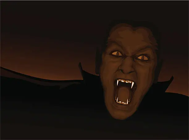 Vector illustration of Vampire face