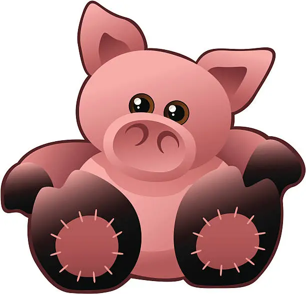 Vector illustration of Penny The Pig