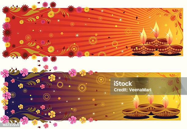 Diwali Tło - Stockowe grafiki wektorowe i więcej obrazów Diwali - Diwali, Żółty, Czerwony