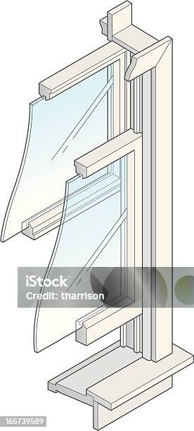 Isométrique Fenêtre Coupe Transversale Vecteurs libres de droits et plus d'images vectorielles de Fenêtre - Fenêtre, Architecture, Coupe transversale