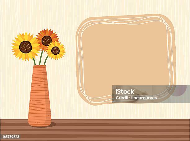 Sonnenblumen In Einer Vase Stock Vektor Art und mehr Bilder von Beige - Beige, Bildhintergrund, Blume
