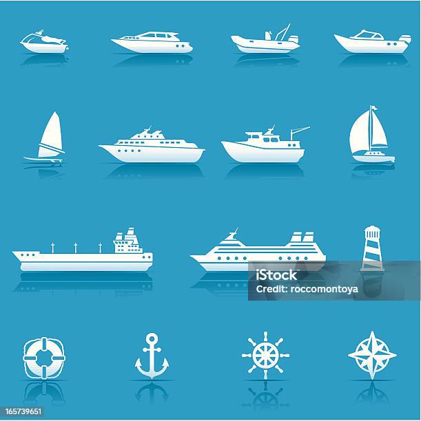 Icon Set Water Transportation Stock Illustration - Download Image Now - Ferry, Icon Symbol, Cruise Ship
