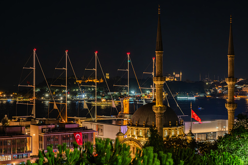 Istanbul Bosphorus view taken from Roma Bostanı location in Istanbul