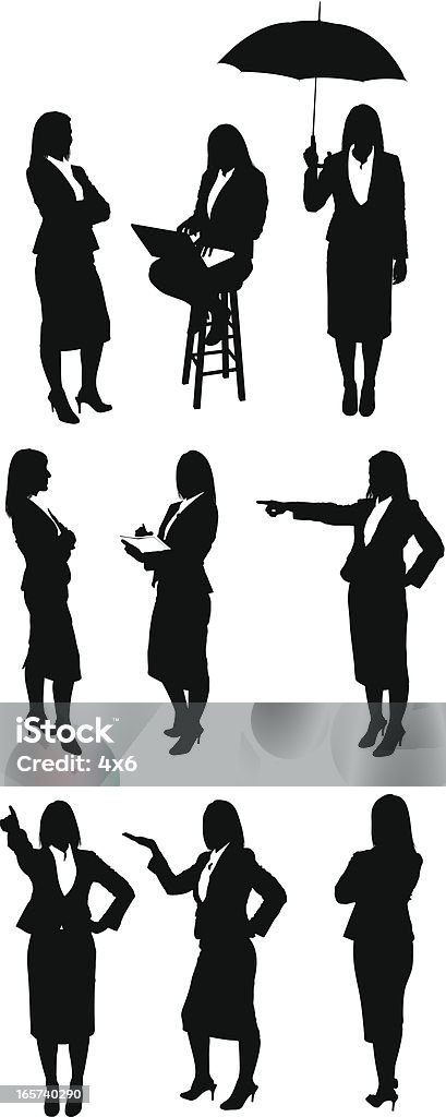 Professional businesswomen Professional businesswomenhttp://www.twodozendesign.info/i/1.png Rear View stock vector