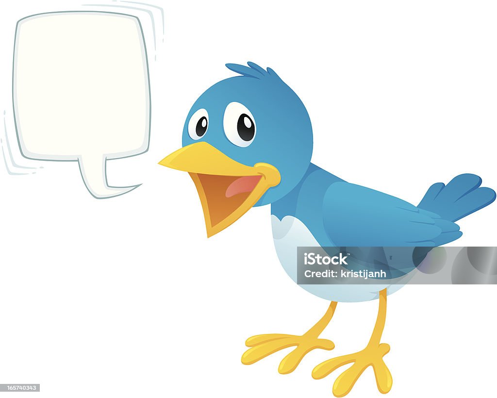 Oiseau de Twitter - clipart vectoriel de Bleu libre de droits