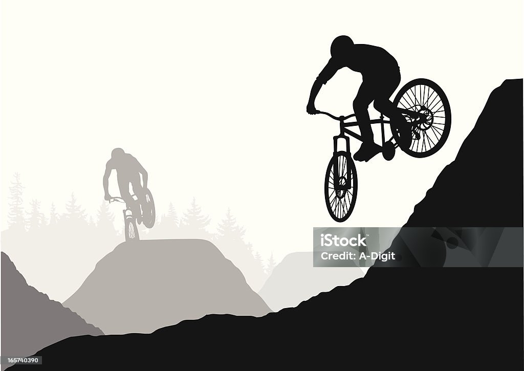 HillsBMX - Lizenzfrei Mountainbike Vektorgrafik