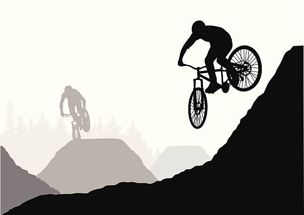 hillsbmx - bmx stock-grafiken, -clipart, -cartoons und -symbole