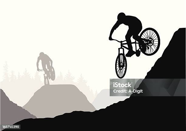 Hillsbmx Stock Vektor Art und mehr Bilder von Mountainbike - Mountainbike, BMX, Kontur
