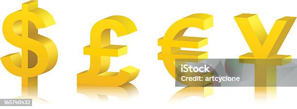 Golden Währung Stock Vektor Art und mehr Bilder von Dreidimensional - Dreidimensional, Währung, Euro-Symbol