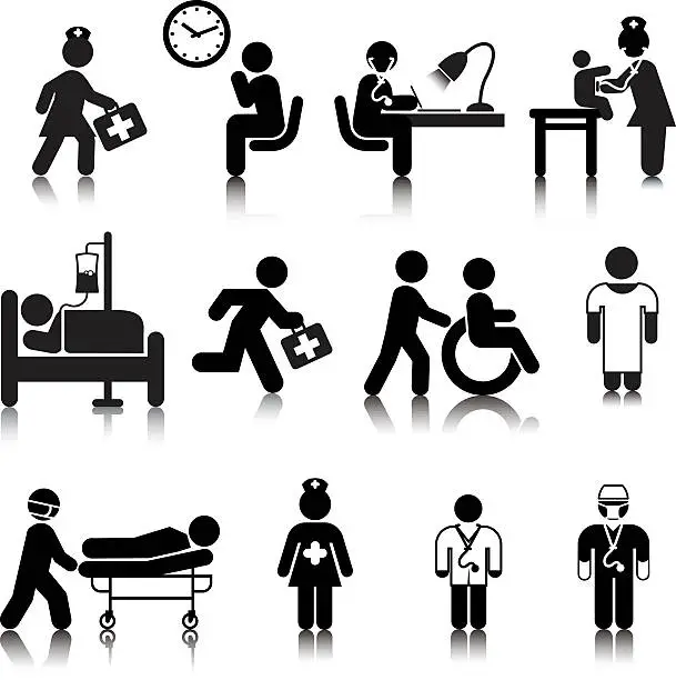 Vector illustration of Compact Concepts: Medical Staff