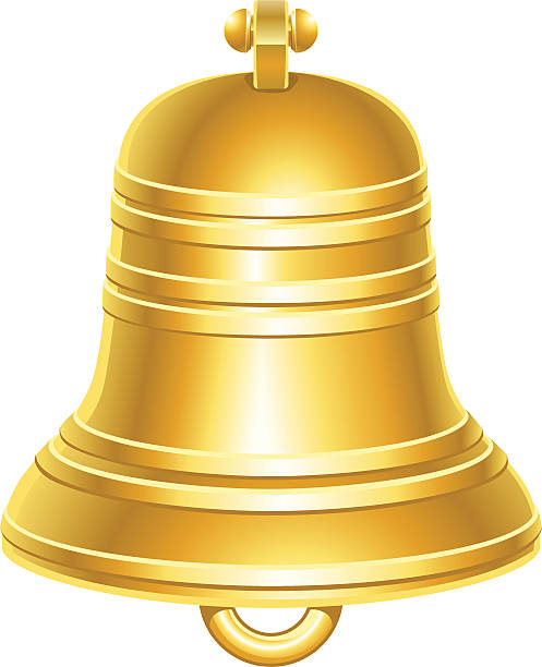 ilustrações, clipart, desenhos animados e ícones de bell - bell reminder brass symbol