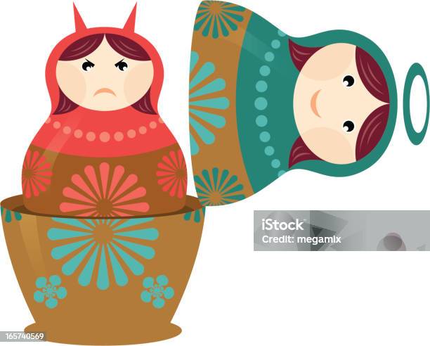 良い 悪い Matryoshka ます - マトリョーシカのベクターアート素材や画像を多数ご用意 - マトリョーシカ, 悪魔, 内部