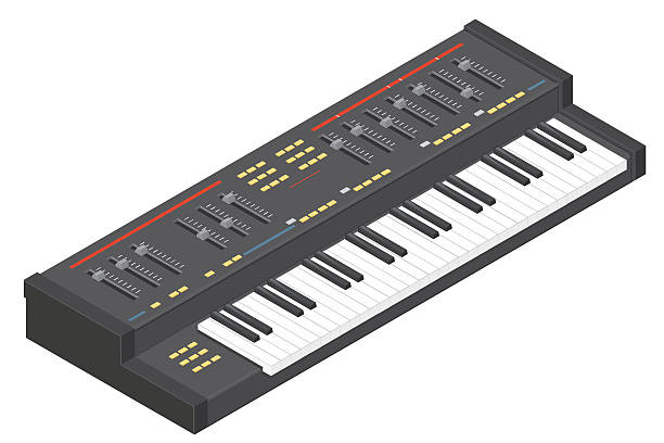 isometric tastatur - synthesizer stock-grafiken, -clipart, -cartoons und -symbole