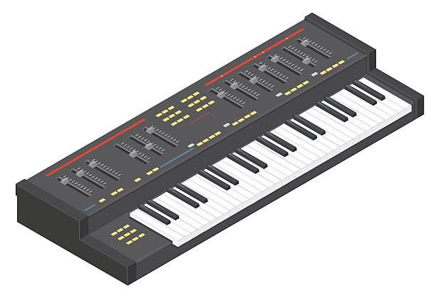 ilustrações de stock, clip art, desenhos animados e ícones de minibarra de ferramentas do teclado - synthesizer