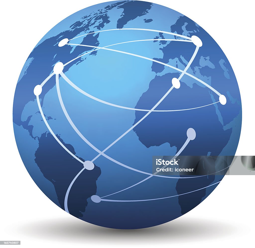 Netzwerk-Welt Globus - Lizenzfrei Globus Vektorgrafik