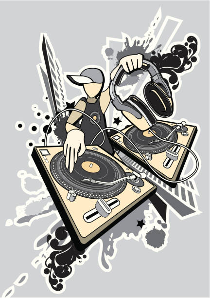 460+ Graffiti Record Player Stock Illustrations, Royalty-Free