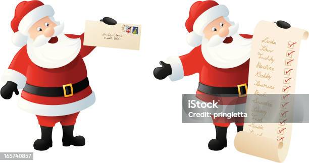 Santa List Vector Santas Lists Stock Illustration - Download Image Now - Envelope, Santa ...