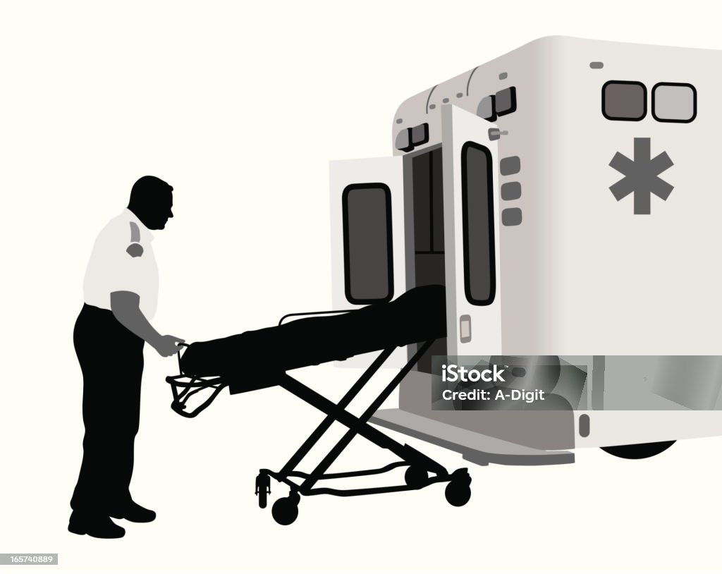 Unloading Stretcher Vector Silhouette A-Digit Adult stock vector Unloading Stretcher Vector Silhouette A-Digit Adult stock vector