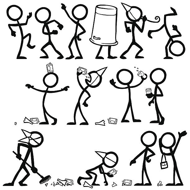 ilustrações de stock, clip art, desenhos animados e ícones de figura de palito pessoas " - stickfigure