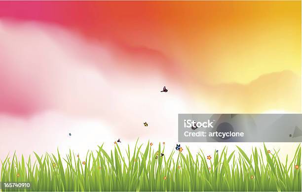색상화 드림 장면 0명에 대한 스톡 벡터 아트 및 기타 이미지 - 0명, 구름, 꽃-식물