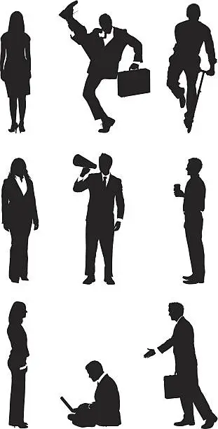 Vector illustration of Businesspeople in random poses