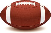 istock Picture of American football ball on white background  165741010