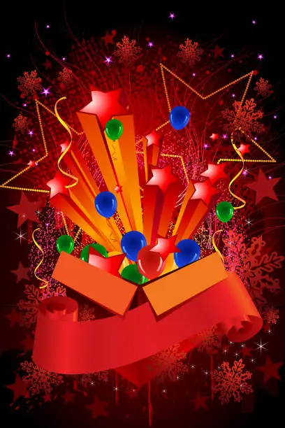 Vector illustration of Christmas Gifts Background