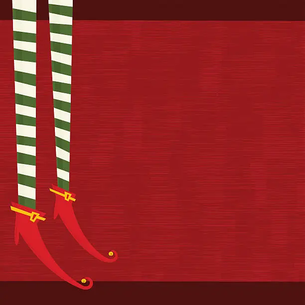 Vector illustration of Xmas Elf legs