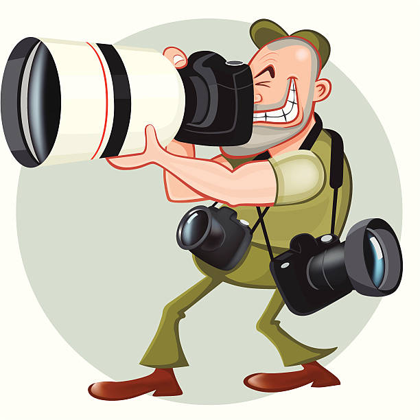 Photographe Vecteurs libres de droits et plus d'images vectorielles de  Appareil photo - Appareil photo, Photographe, Cartoon - iStock