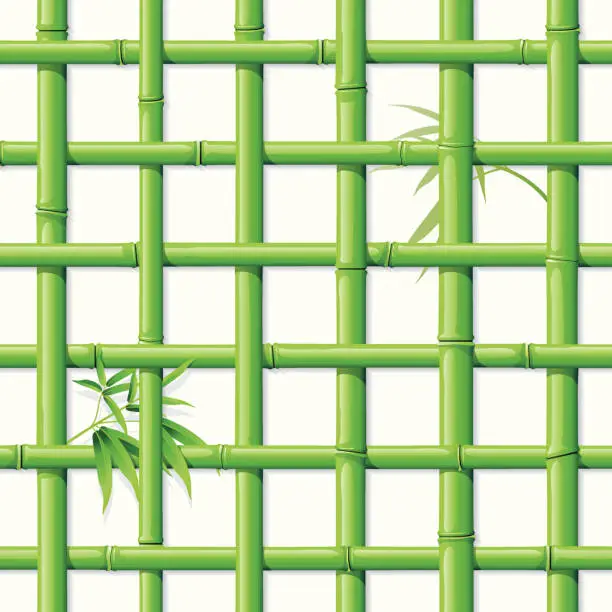 Vector illustration of seamless Bamboo pattern